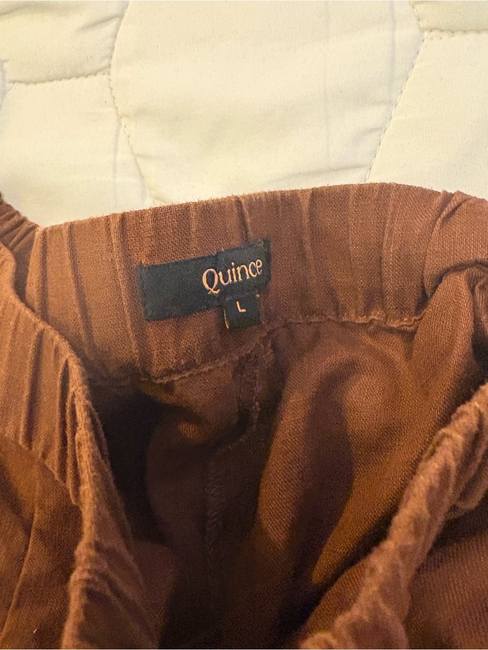 Quince Men's Corduroy Elastic Waist Trousers in Brown